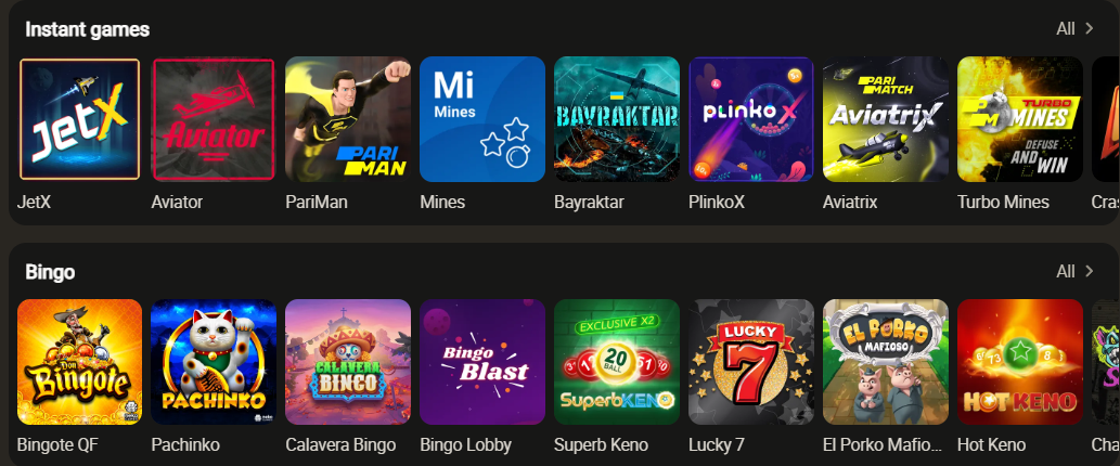 Parimatch Casino Aviator Games
