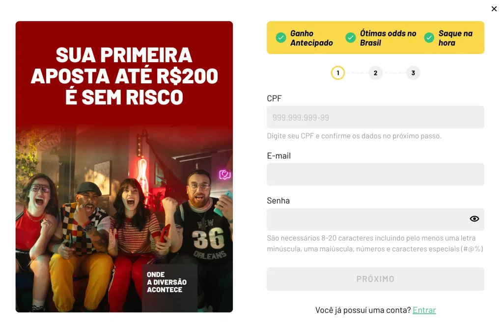 Registro no KTO Casino