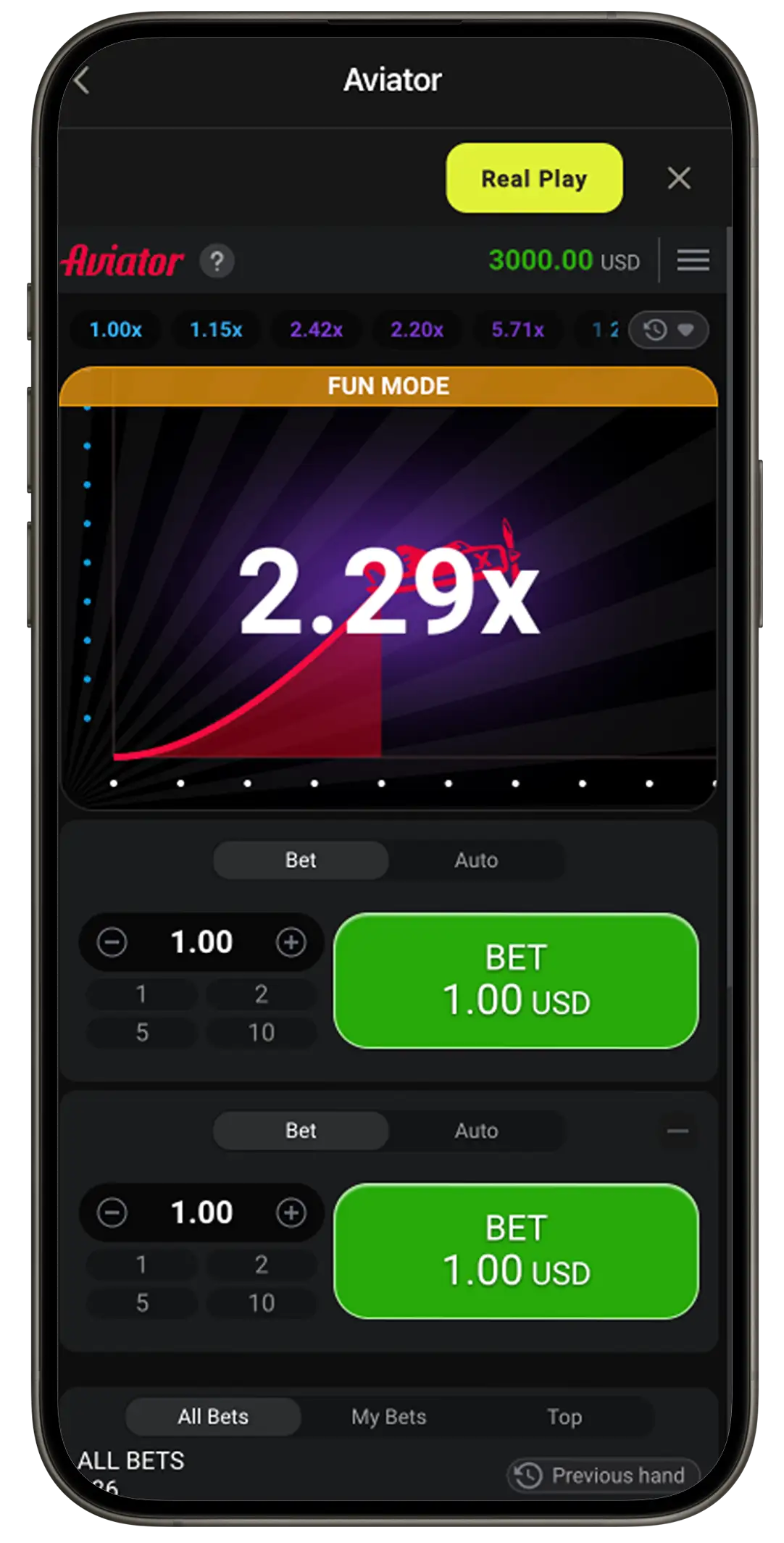 Parimatch Aviator App for iOS