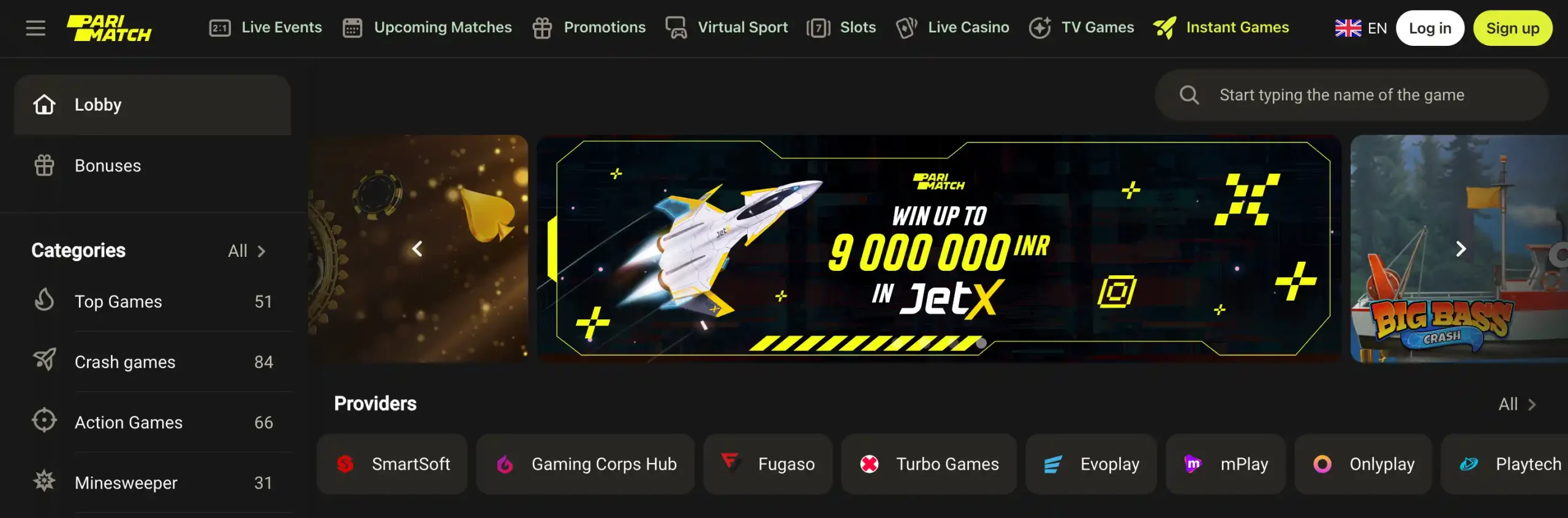 Parimatch Casino Games