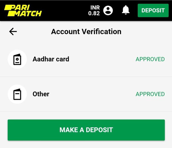 Verification Procedure at Parimatch