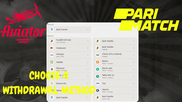 Parimatch Payment Methods