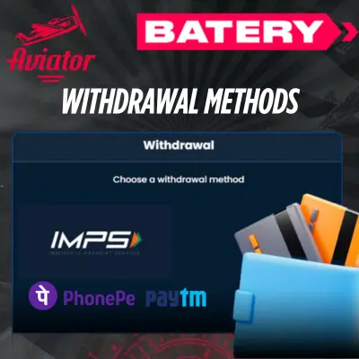 Batery Aviator Withdrawal methods