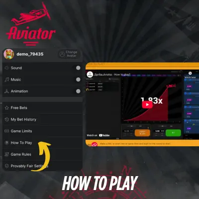 How to Play aviator game button