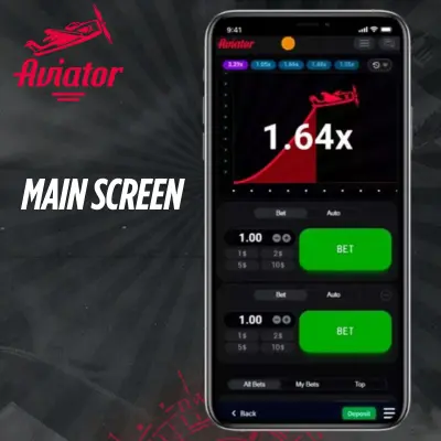 Main Screen Aviator game