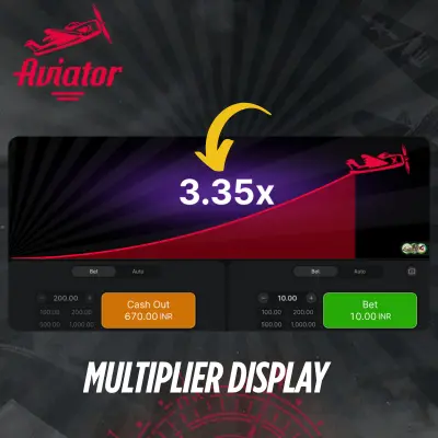 Multiplier Display Aviator game